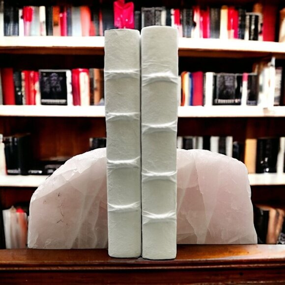Rose Quartz Bookends, Natural Characteristics, Pink Crystal Bookends (AA) - Picture 3 of 10